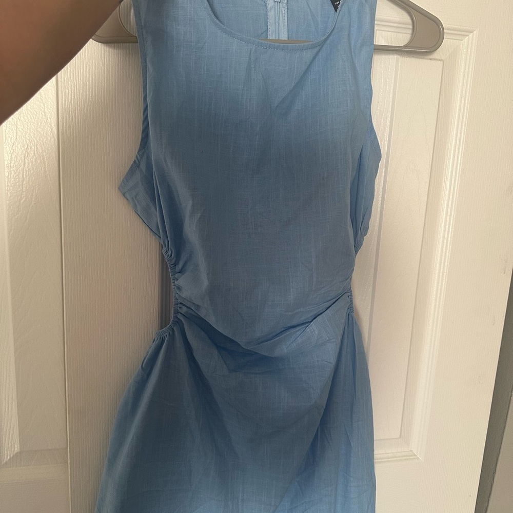 SHEIN Light Blue Mini Dress